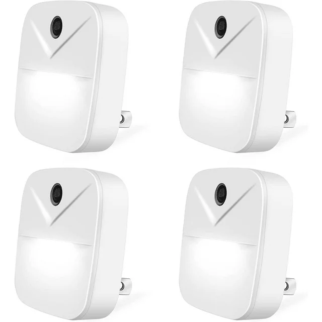 The Juyafio LED night light gives off the right amount of light at night, illuminate all the obstacles in dark that could create a safety hazard. Perfect for bathroom trips and hallways in the middle of night, you will never walk around blindly in the dark,not harsh on your eyes and not having to turn the head lights on at night and bothers others; ideal for kids' room, hallway, bedroom, nursery, staircase and more.Unique Acrylic material, clean and square design, makes the night light very subtle, nice and flat against the wall, do not stick out or clash with the decor. Also Wall Night Lights for Kids and Adult gives the house a cool modern feel, bright at night and very chic in the daytime.
Specifications:
Plug Type: US Plug
Type: White Light
Material: ABS
colour: White
size: 1.8"D x 1.8"W x 1.8"H
Input Voltage: 120VAC 60HZ
Wattage: Max 0.5W
Color Temperature: 9000K
Lifespan: 30000 Hours
Packing List:
4 x LED Night Light